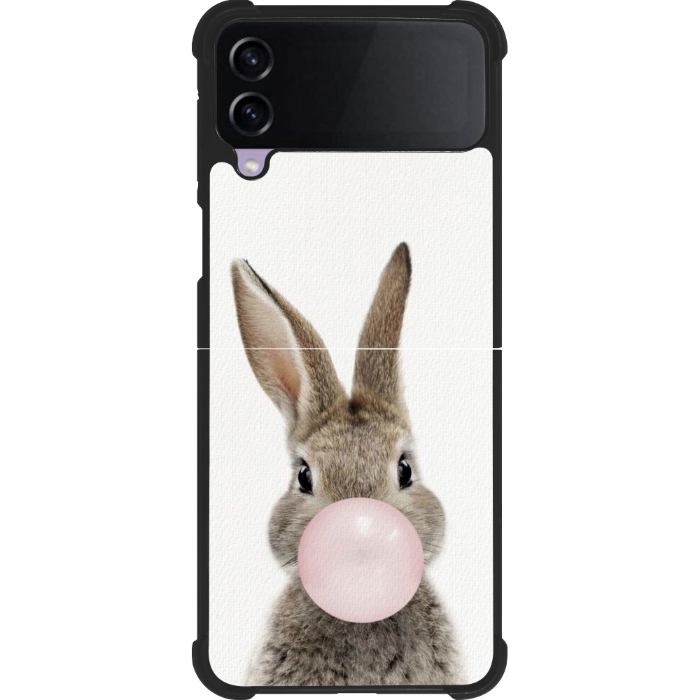 Samsung Galaxy Z Flip3 5G Case Hülle - Silikon schwarz Easter 2023 bubble gum bunny