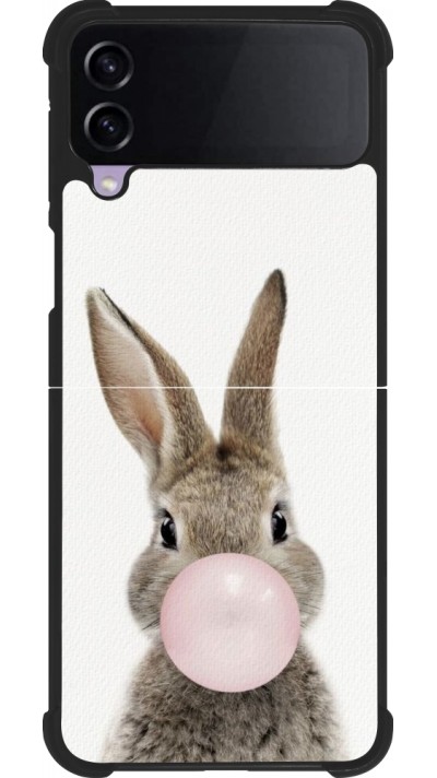 Coque Samsung Galaxy Z Flip3 5G - Silicone rigide noir Easter 2023 bubble gum bunny
