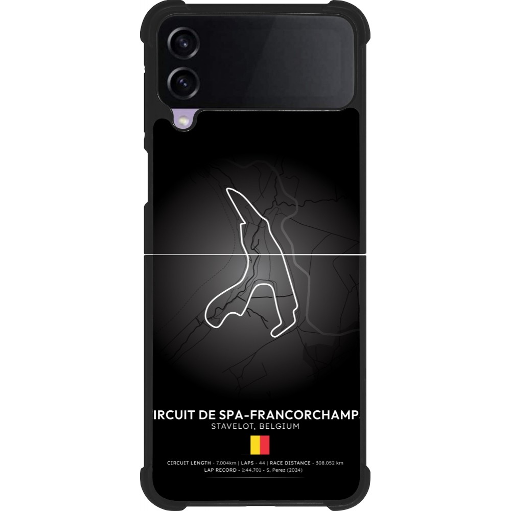 Coque Samsung Galaxy Z Flip3 5G - Silicone rigide noir F1 Track 2025 Belgium