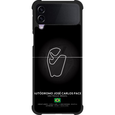 Coque Samsung Galaxy Z Flip3 5G - Silicone rigide noir F1 Track 2025 Brazil