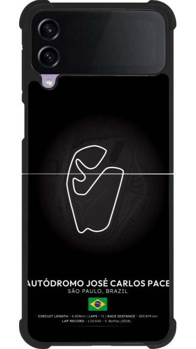 Coque Samsung Galaxy Z Flip3 5G - Silicone rigide noir F1 Track 2025 Brazil