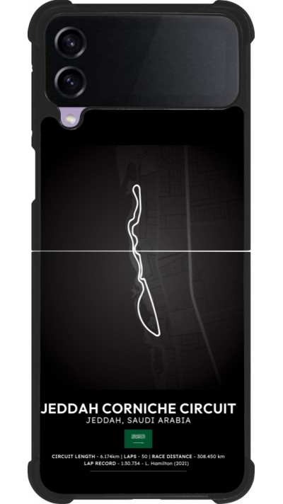 Coque Samsung Galaxy Z Flip3 5G - Silicone rigide noir F1 Track 2025 Saudi Arabia