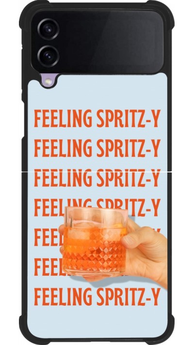Coque Samsung Galaxy Z Flip3 5G - Silicone rigide noir Feeling Spritz-y
