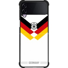 Coque Samsung Galaxy Z Flip3 5G - Silicone rigide noir Maillot de football Allemagne 2026 personnalisable
