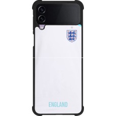 Coque Samsung Galaxy Z Flip3 5G - Silicone rigide noir Maillot de football Angleterre 2022 personnalisable