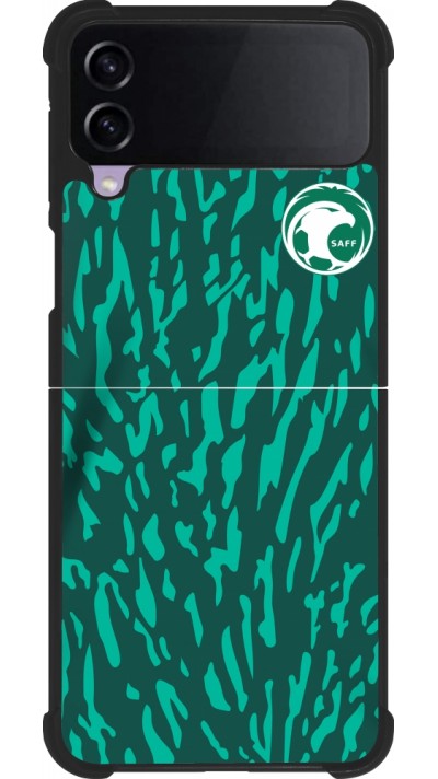 Samsung Galaxy Z Flip3 5G Case Hülle - Silikon schwarz Saudi-Arabien 2022 personalisierbares Fussballtrikot