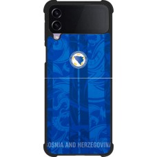 Coque Samsung Galaxy Z Flip3 5G - Silicone rigide noir Maillot de football Bosnie-Herzégovine 2026 personnalisable