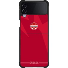 Coque Samsung Galaxy Z Flip3 5G - Silicone rigide noir Maillot de football Canada 2026 personnalisable