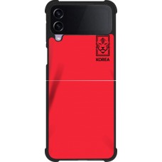 Samsung Galaxy Z Flip3 5G Case Hülle - Silikon schwarz Südkorea 2022 personalisierbares Fussballtrikot