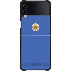 Coque Samsung Galaxy Z Flip3 5G - Silicone rigide noir Maillot de football Curaçao 2026 personnalisable
