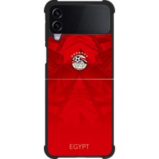 Coque Samsung Galaxy Z Flip3 5G - Silicone rigide noir Maillot de football Égypte 2026 personnalisable
