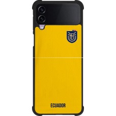 Coque Samsung Galaxy Z Flip3 5G - Silicone rigide noir Maillot de football Equateur 2022