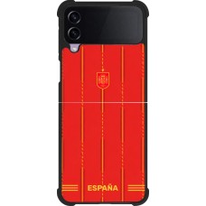 Coque Samsung Galaxy Z Flip3 5G - Silicone rigide noir Maillot de football Espagne 2026 personnalisable