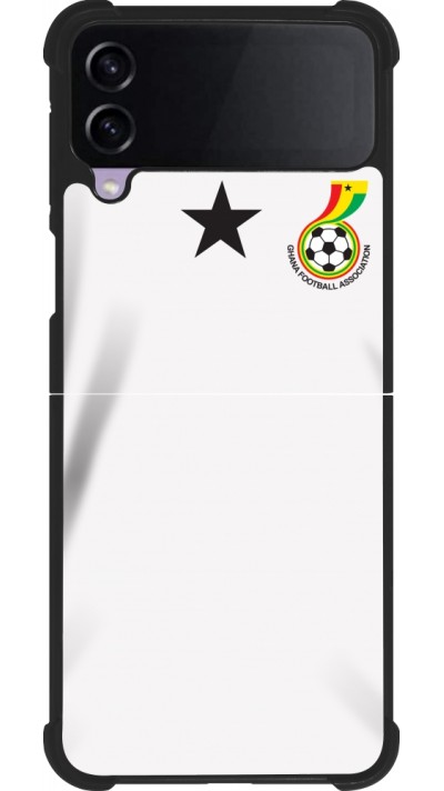 Samsung Galaxy Z Flip3 5G Case Hülle - Silikon schwarz Ghana 2022 personalisierbares Fussballtrikot