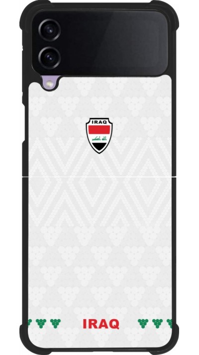 Coque Samsung Galaxy Z Flip3 5G - Silicone rigide noir Maillot de football Irak 2026 personnalisable