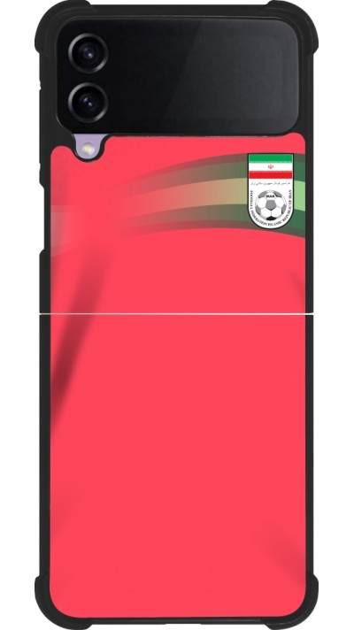 Samsung Galaxy Z Flip3 5G Case Hülle - Silikon schwarz Iran 2022 personalisierbares Fussballtrikot