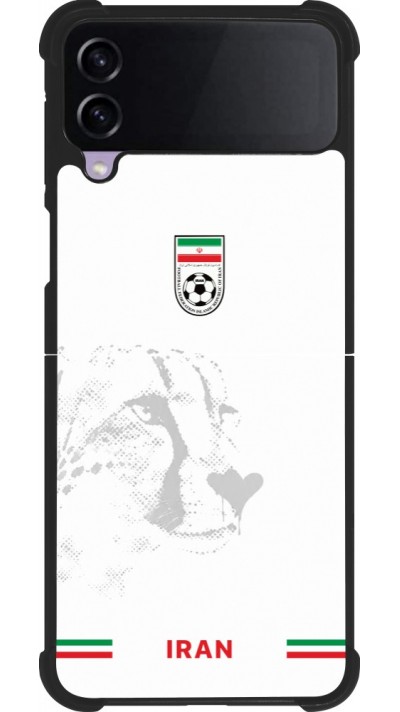 Coque Samsung Galaxy Z Flip3 5G - Silicone rigide noir Maillot de football Iran 2026 personnalisable