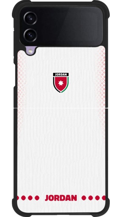 Coque Samsung Galaxy Z Flip3 5G - Silicone rigide noir Maillot de football Jordanie 2026 personnalisable