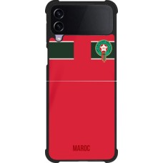 Samsung Galaxy Z Flip3 5G Case Hülle - Silikon schwarz Marokko 2022 personalisierbares Fussballtrikot