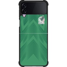 Samsung Galaxy Z Flip3 5G Case Hülle - Silikon schwarz Mexiko 2022 personalisierbares Fussballtrikot