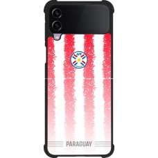 Coque Samsung Galaxy Z Flip3 5G - Silicone rigide noir Maillot de football Paraguay 2026 personnalisable