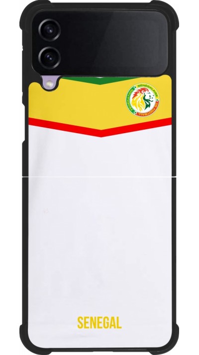 Samsung Galaxy Z Flip3 5G Case Hülle - Silikon schwarz Senegal 2022 personalisierbares Fußballtrikot