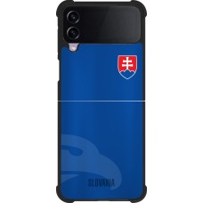 Coque Samsung Galaxy Z Flip3 5G - Silicone rigide noir Maillot de football Slovaquie