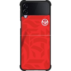 Samsung Galaxy Z Flip3 5G Case Hülle - Silikon schwarz Tunesien 2022 personalisierbares Fussballtrikot
