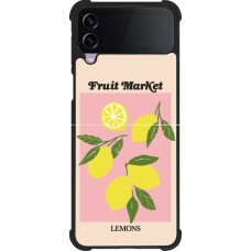 Samsung Galaxy Z Flip3 5G Case Hülle - Silikon schwarz Fruit market lemons 2026