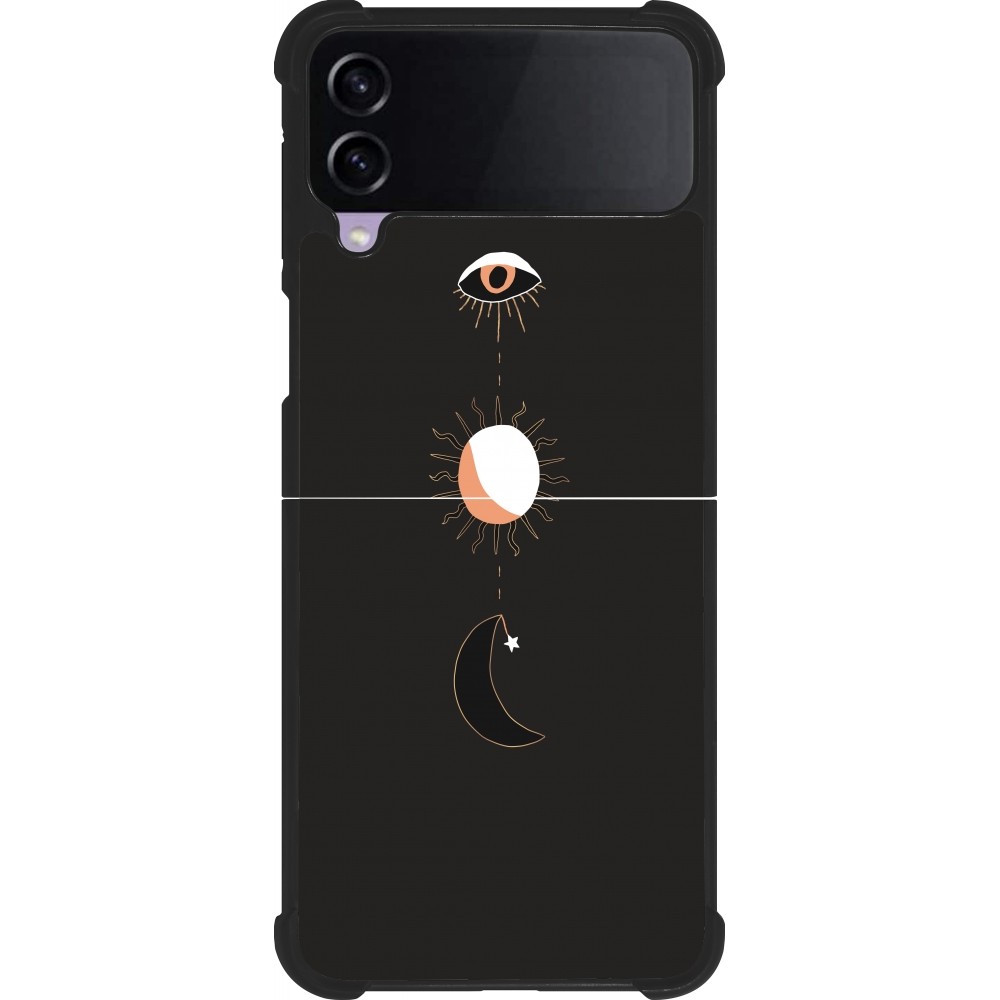 Samsung Galaxy Z Flip3 5G Case Hülle - Silikon schwarz Halloween 22 eye sun moon