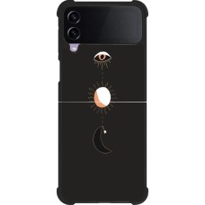 Samsung Galaxy Z Flip3 5G Case Hülle - Silikon schwarz Halloween 22 eye sun moon