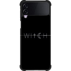 Coque Samsung Galaxy Z Flip3 5G - Silicone rigide noir Halloween 22 witch word