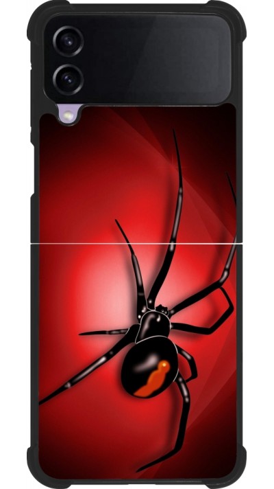 Coque Samsung Galaxy Z Flip3 5G - Silicone rigide noir Halloween 2023 spider black widow