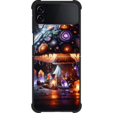 Coque Samsung Galaxy Z Flip3 5G - Silicone rigide noir Halloween Potion Magic