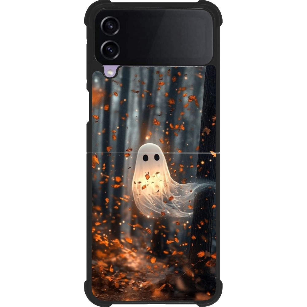 Samsung Galaxy Z Flip3 5G Case Hülle - Silikon schwarz Halloween 2025 Ghost in the forest