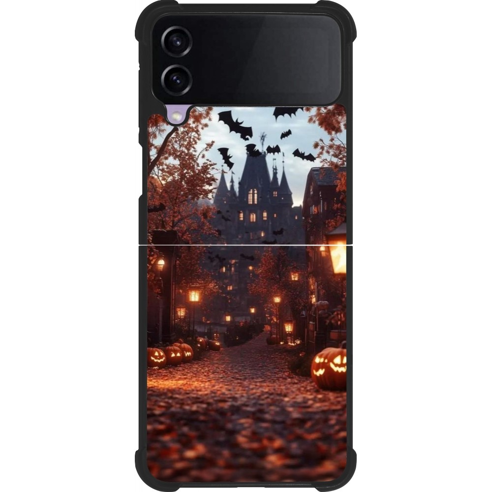 Samsung Galaxy Z Flip3 5G Case Hülle - Silikon schwarz Halloween 2025 Haunted house
