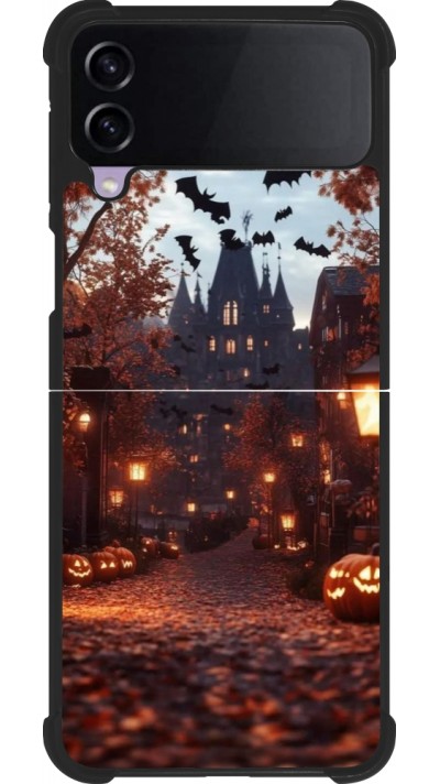 Samsung Galaxy Z Flip3 5G Case Hülle - Silikon schwarz Halloween 2025 Haunted house