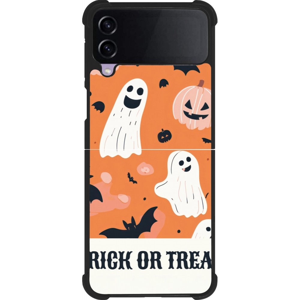 Samsung Galaxy Z Flip3 5G Case Hülle - Silikon schwarz Halloween 2025 Trick or treat