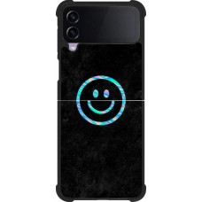 Samsung Galaxy Z Flip3 5G Case Hülle - Silikon schwarz Happy smiley irisirt