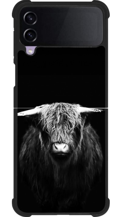 Coque Samsung Galaxy Z Flip3 5G - Silicone rigide noir Highland calf black