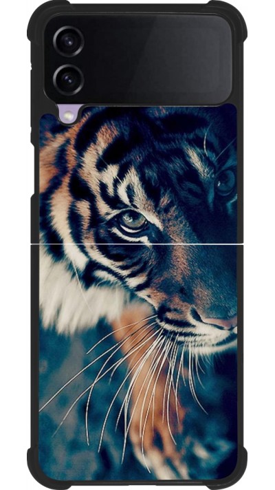 Coque Samsung Galaxy Z Flip3 5G - Silicone rigide noir Incredible Lion