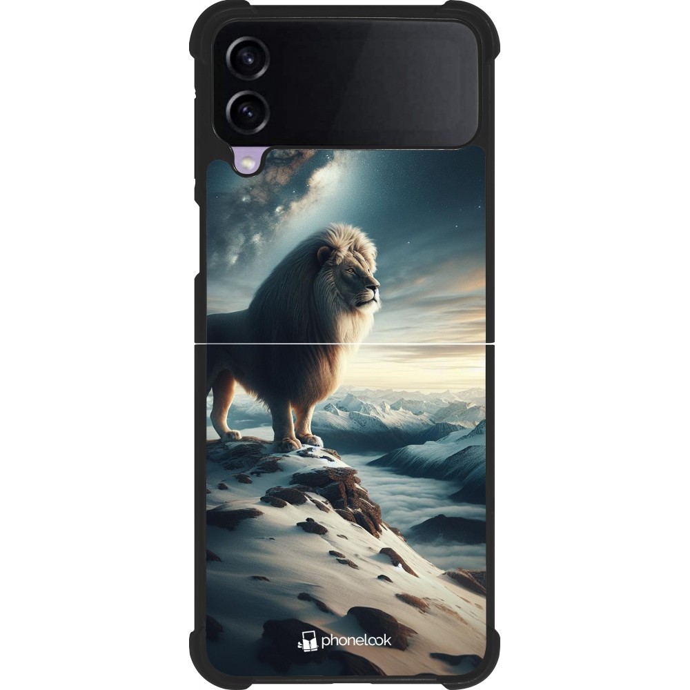 Samsung Galaxy Z Flip3 5G Case Hülle - Silikon schwarz Der weisse Loewe