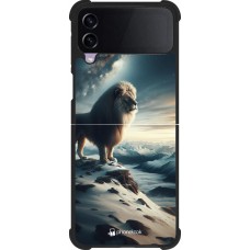Samsung Galaxy Z Flip3 5G Case Hülle - Silikon schwarz Der weisse Loewe