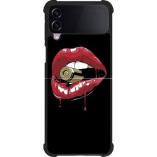 Samsung Galaxy Z Flip3 5G Case Hülle - Silikon schwarz Lips bullet