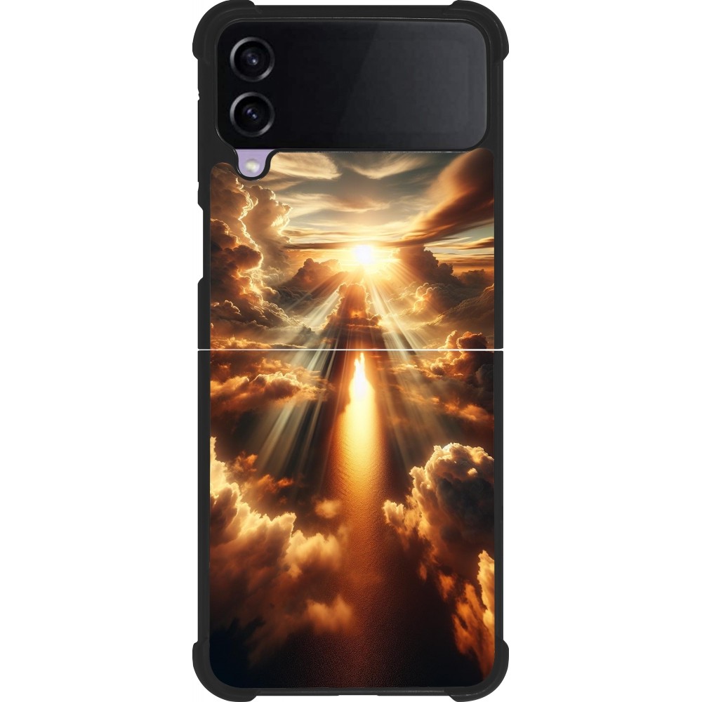 Samsung Galaxy Z Flip3 5G Case Hülle - Silikon schwarz Himmelsleuchten Zenit