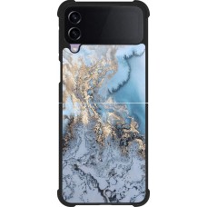 Coque Samsung Galaxy Z Flip3 5G - Silicone rigide noir Marble 04