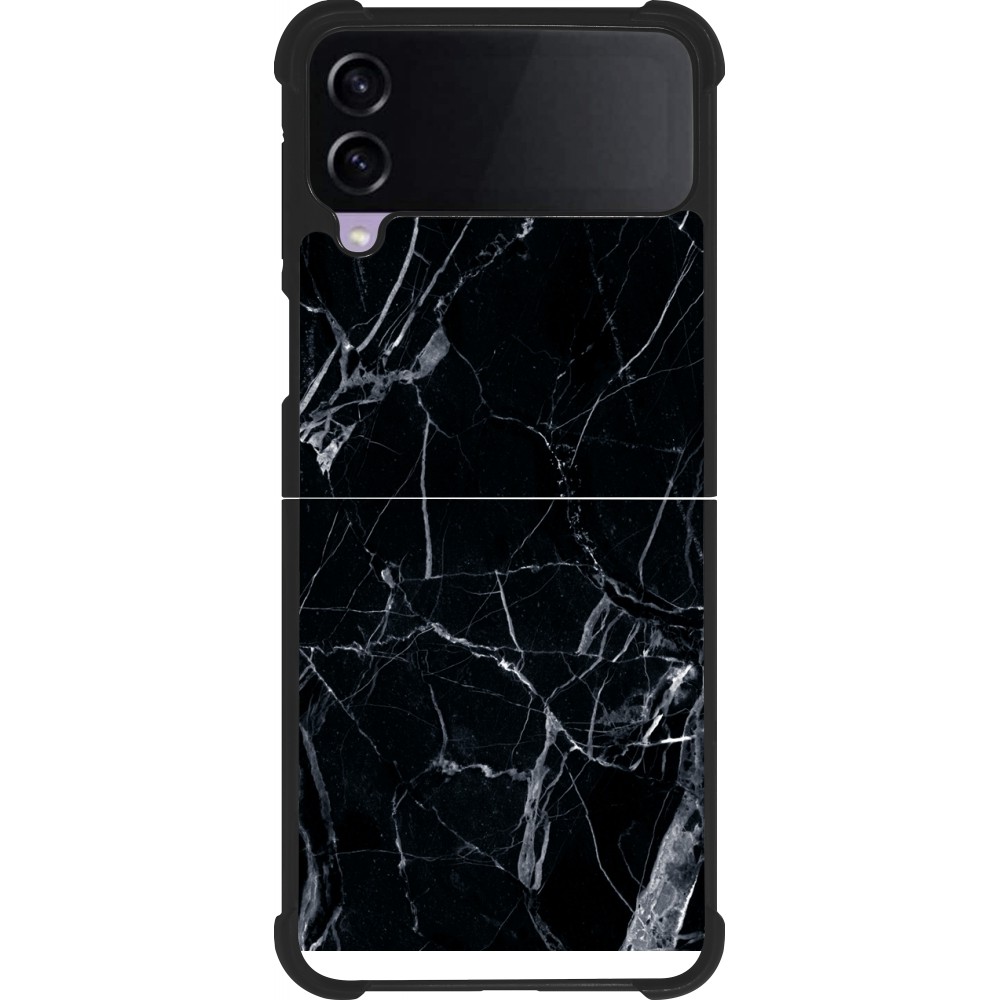 Samsung Galaxy Z Flip3 5G Case Hülle - Silikon schwarz Marble Black 01