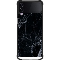Samsung Galaxy Z Flip3 5G Case Hülle - Silikon schwarz Marble Black 01