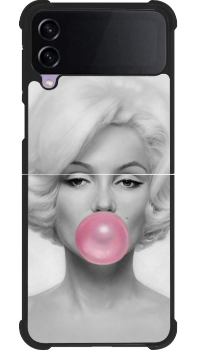 Samsung Galaxy Z Flip3 5G Case Hülle - Silikon schwarz Marilyn Bubble