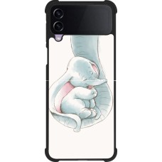 Coque Samsung Galaxy Z Flip3 5G - Silicone rigide noir Mom 1903